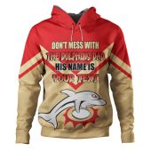 Redcliffe Dolphins Father's Day Hoodie - Screaming Dad and Crazy Fan