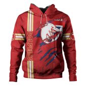 Redcliffe Dolphins Hoodie - Happy Australia Day Flag Scratch Style