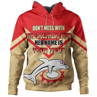 Redcliffe Dolphins Mother's Day Hoodie - Screaming Mom and Crazy Fan