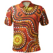 Australia Aboriginal Polo Shirt - Aboriginal Dot Art Style Polo Shirt