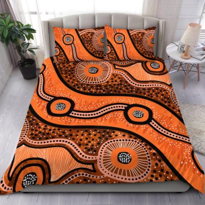 Australia Aboriginal Bedding Set - Australian Aboriginal Background
 Bedding Set