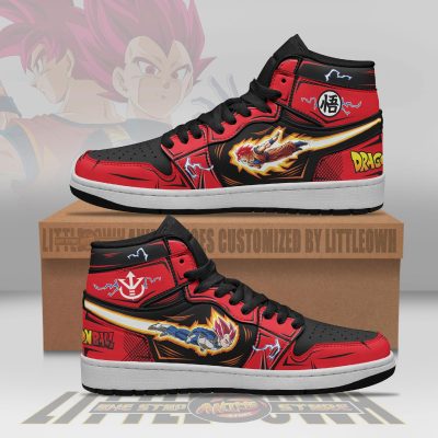 DRAGON BALL Goku and Vegeta Super Saiyan God Air Jordan 1 High Sneakers