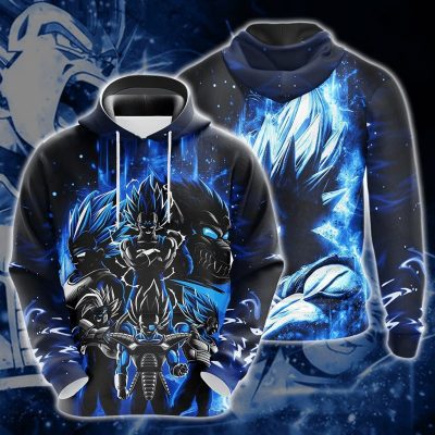 DRAGON BALL Vegeta Glowing Blue Pullover Hoodie