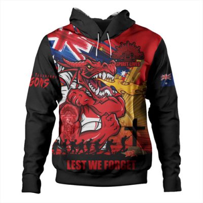 St. George Illawarra Dragons Hoodie Fearless ANZAC Defender