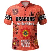 St. George Illawarra Dragons Naidoc Week Polo Shirt - NAIDOC WEEK 2023 Indigenous Inspired For Our Elders Theme