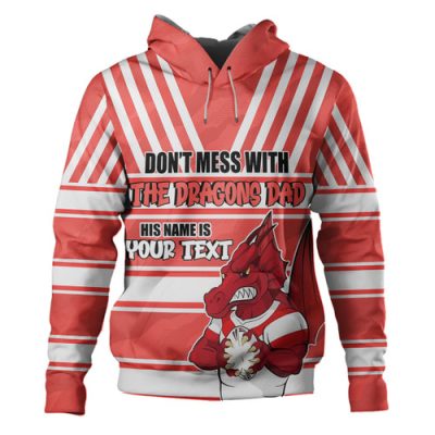 St. George Illawarra Dragons Father's Day Hoodie - Screaming Dad and Crazy Fan