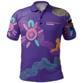 DSA Australia Aboriginal Polo Shirt - Black Aboriginal Polo Shirt