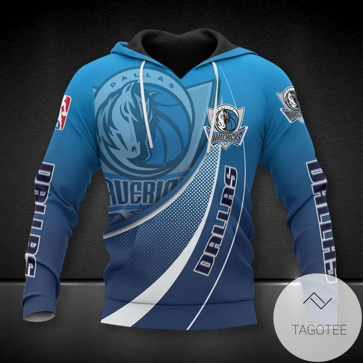 NBA Dallas Mavericks Blue Gradient Cuvers Pullover Hoodie NBA Dallas Mavericks Blue Gradient Cuvers Pullover Hoodie