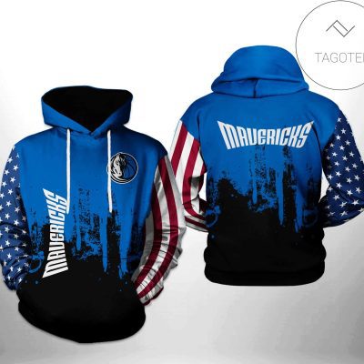 NBA Dallas Mavericks US Flag Pullover Hoodie