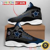 Dallas Cowboys Nfl Custom Name Air Jordan 13 Shoes 4