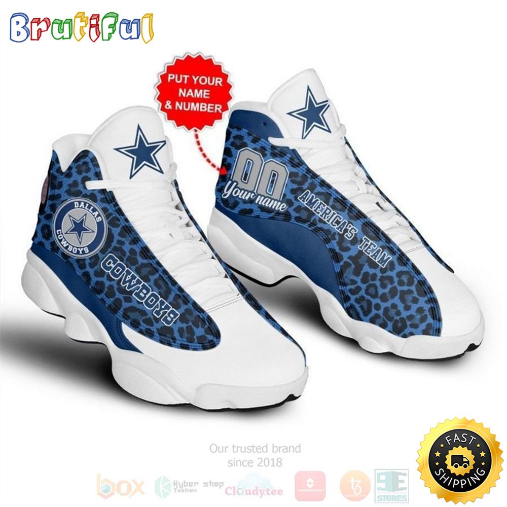 Dallas Cowboys Nfl Personalized Air Jordan 13 Shoes 2 Dallas Cowboys Nfl Personalized Air Jordan 13 Shoes 2