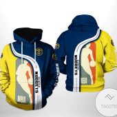 NBA Denver Nuggets Blue Yellow Highway Pullover Hoodie