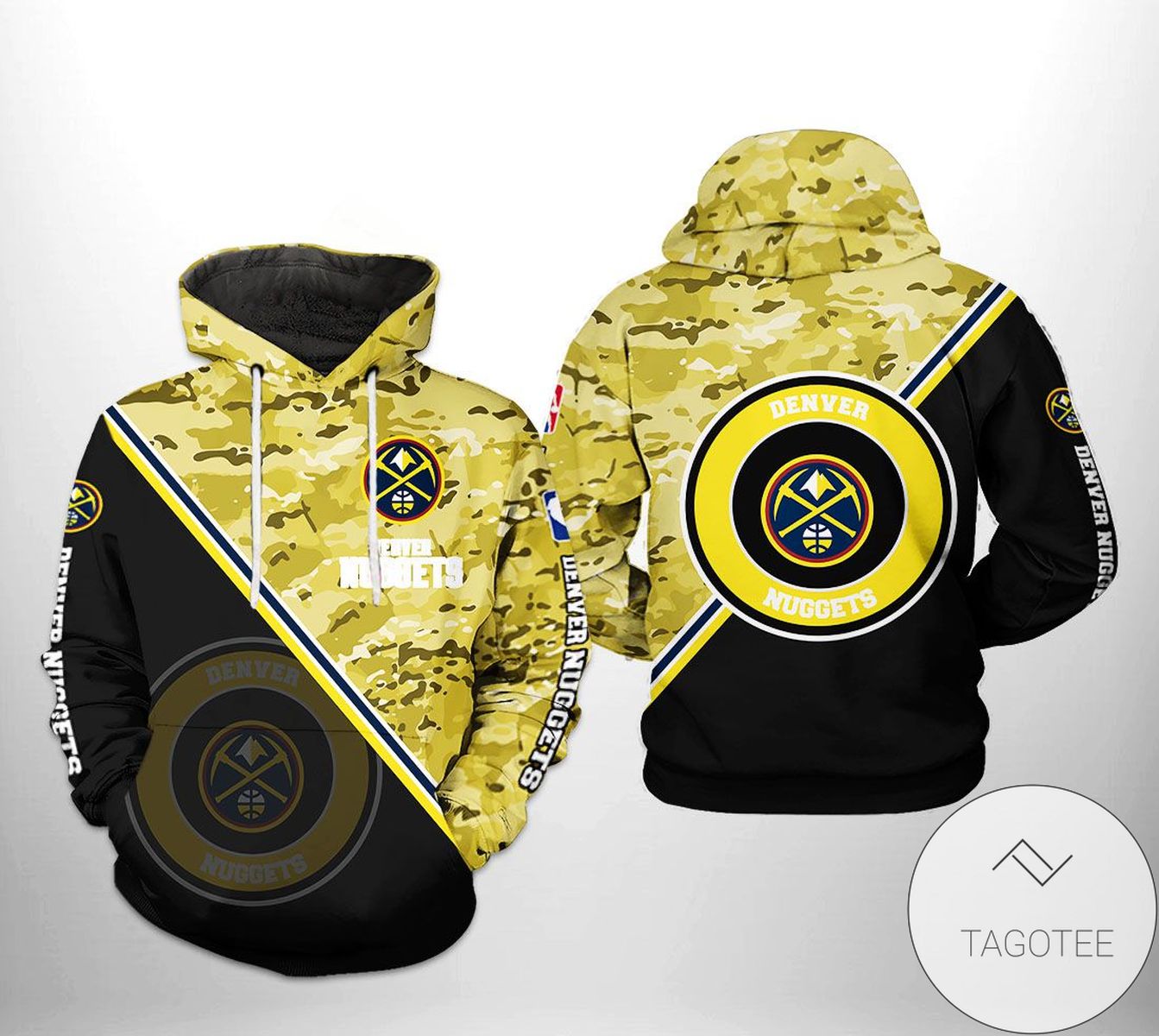 NBA Denver Nuggets Blue Yellow Camo Pullover Hoodie NBA Denver Nuggets Blue Yellow Camo Pullover Hoodie