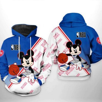 NBA Detroit Pistons Mickey Pullover Hoodie