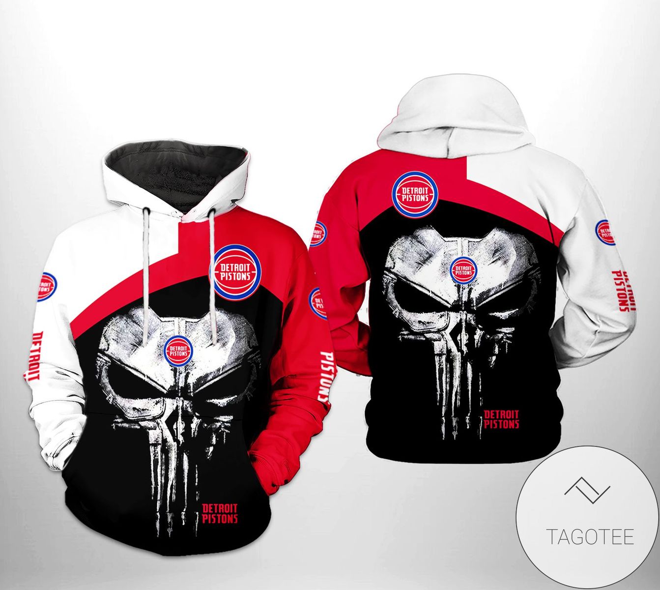 NBA Detroit Pistons Punisher Skull Pullover Hoodie NBA Detroit Pistons Punisher Skull Pullover Hoodie