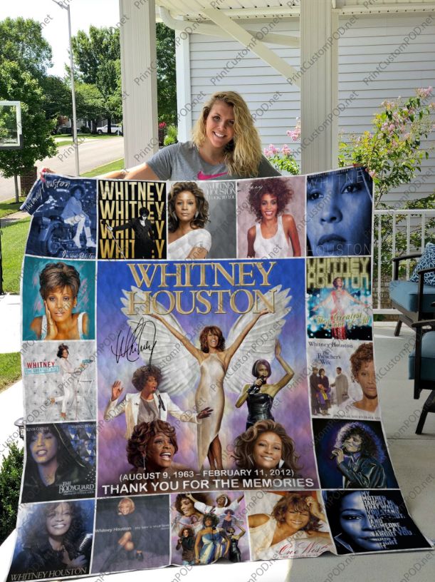 Whitney Houston Thank You For The Memories Quilt Blanket Whitney Houston Thank You For The Memories Quilt Blanket