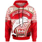 Redcliffe Dolphins Hoodie - Custom Christmas Redcliffe Dolphins Mascot Hoodie