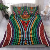 Australia Dot Painting Inspired Aboriginal Bedding Set - Aboriginal Style Dot Bedding Set