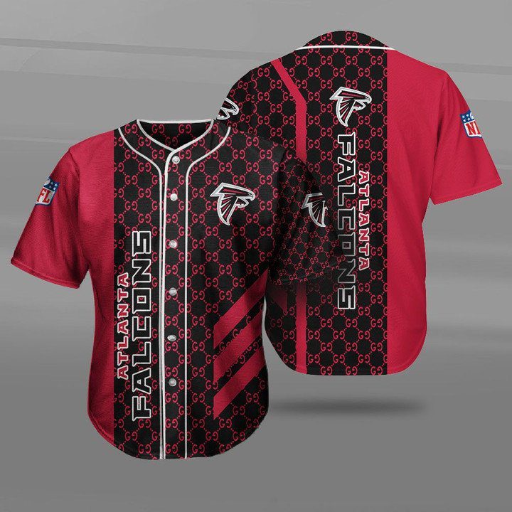NFL Atlanta Falcons Red Black Baseball Jersey NFL Atlanta Falcons Red Black Baseball Jersey