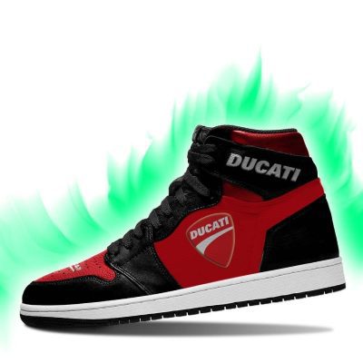 Ducati Red Black Air Jordan 1 High Sneakers