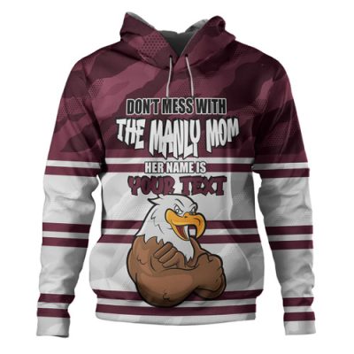 Manly Warringah Sea Eagles Mother's Day Hoodie - Screaming Mom and Crazy Fan