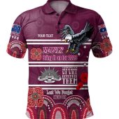 Manly Warringah Sea Eagles Anzac Custom Polo Shirt - Keeping the Spirit Alive Polo Shirt