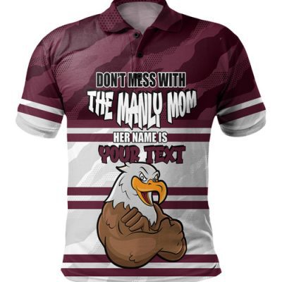 Manly Warringah Sea Eagles Mother's Day Polo Shirt - Screaming Mom and Crazy Fan