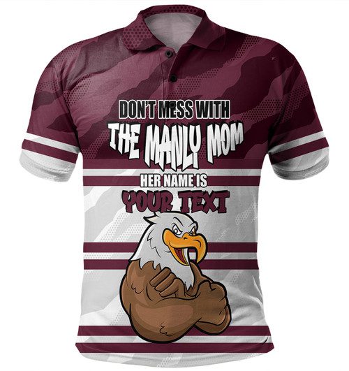 Manly Warringah Sea Eagles Mother's Day Polo Shirt - Screaming Mom and Crazy Fan Manly Warringah Sea Eagles Mother's Day Polo Shirt - Screaming Mom and Crazy Fan