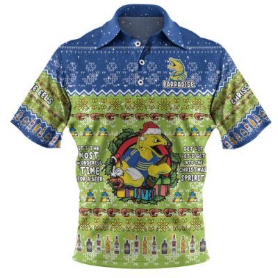 Parramatta Eels Christmas Custom Polo Shirt - Chrissie Spirit Polo Shirt