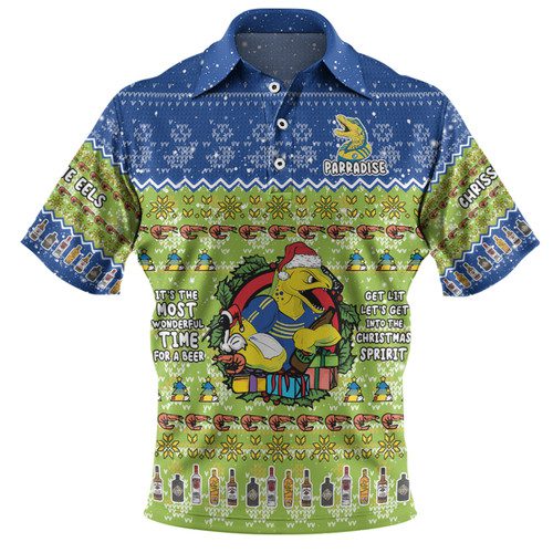 Parramatta Eels Christmas Custom Polo Shirt - Chrissie Spirit Polo Shirt Parramatta Eels Christmas Custom Polo Shirt - Chrissie Spirit Polo Shirt