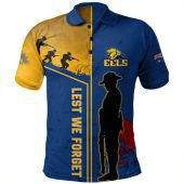 Parramatta Eels Polo Shirt - Anzac Day Lest We Forget Poppy