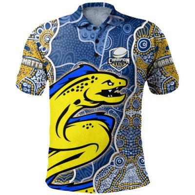 Parramatta Eels Grand Final Custom Polo Shirt - Custom Parramatta Eels With Contemporary Style Of Aboriginal Painting Polo Shirt