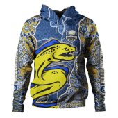 Parramatta Eels Grand Final Custom Hoodie - Custom Parramatta Eels With Contemporary Style Of Aboriginal Painting Hoodie
