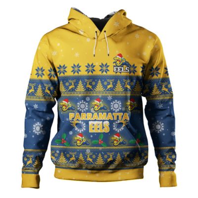 Parramatta Eels Christmas Custom Hoodie - Special Ugly Christmas Hoodie