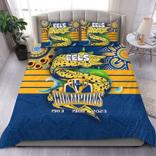 Parramatta Eels Bedding Set Talent Win Games But Teamwork And Intelligence Win Championships With Aboriginal Style Parramatta Eels Bedding Set Talent Win Games But Teamwork And Intelligence Win Championships With Aboriginal Style