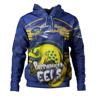 Parramatta Eels Hoodie - Happy Australia Day We Are One And Free