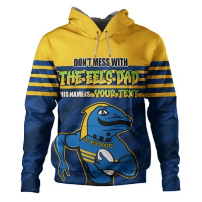 Parramatta Eels Father's Day Hoodie - Screaming Dad and Crazy Fan