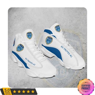 ES Troyes AC White Blue Air Jordan 13 Shoes