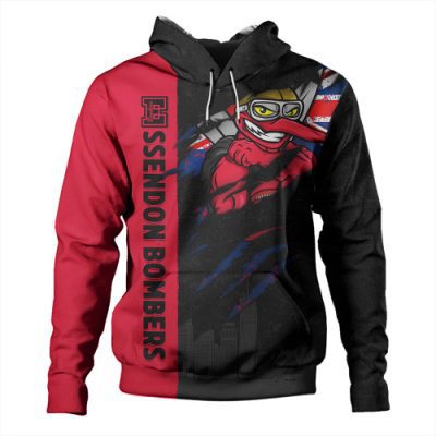 Essendon Hoodie Burning Passion Of Power Scratch Style