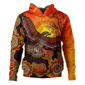 Australia Hoodie Eagle Aboriginal Dot Painting Traditional