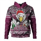 Manly Warringah Sea Eagles Hoodie Aboriginal Xmas Special Ugly Christmas Style