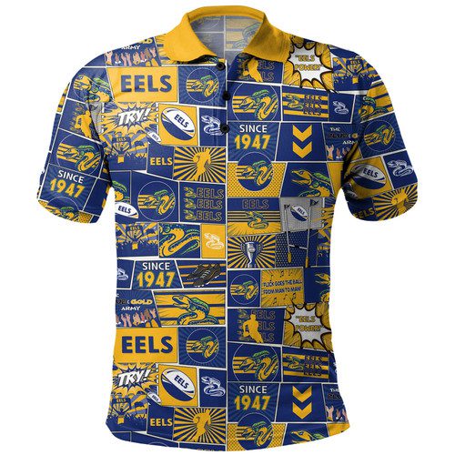 Parramatta Eels Sport Polo Shirt - Team Of Us Die Hard Fan Supporters Comic Style Parramatta Eels Sport Polo Shirt - Team Of Us Die Hard Fan Supporters Comic Style