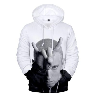 Eminem White Pullover Hoodie