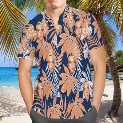 Eminem Blue Leaves Hawaiian Shirt