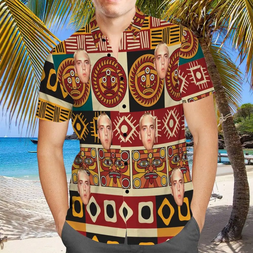 Eminem Retro Patterns Hawaiian Shirt Eminem Retro Patterns Hawaiian Shirt