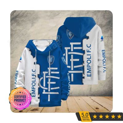 Empoli FC Blue White Logo Pullover Hoodie