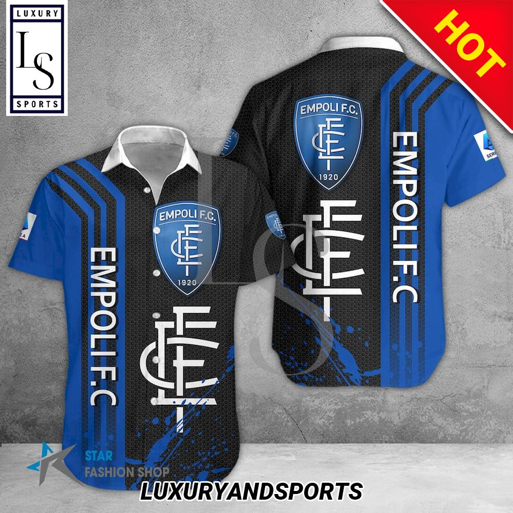 Empoli FC Black Blue Polo Shirt Empoli FC Black Blue Polo Shirt