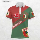 FC Augsburg Bundesliga Red Green Polo Shirt
