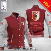 FC Augsburg Maroon White Baseball Jacket