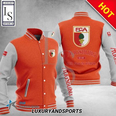 FC Augsburg Orange White Baseball Jacket